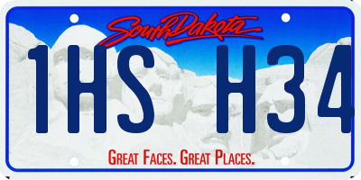 SD license plate 1HSH34