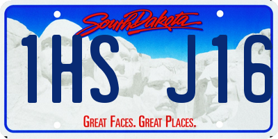 SD license plate 1HSJ16