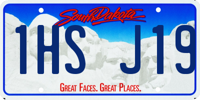 SD license plate 1HSJ19
