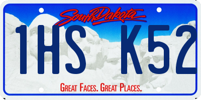 SD license plate 1HSK52