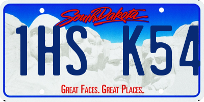SD license plate 1HSK54