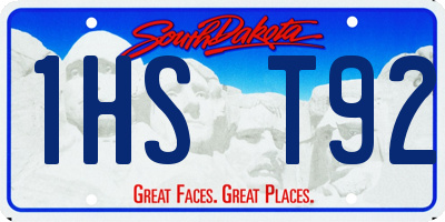 SD license plate 1HST92