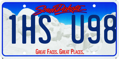 SD license plate 1HSU98