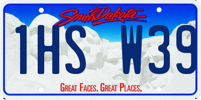 SD license plate 1HSW39