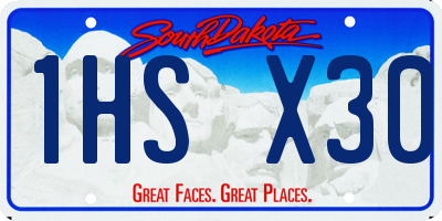 SD license plate 1HSX30