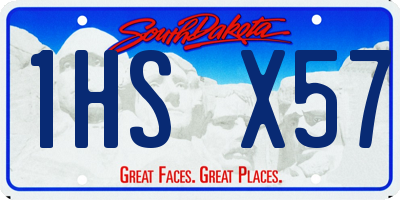 SD license plate 1HSX57