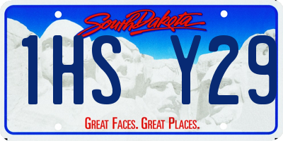 SD license plate 1HSY29