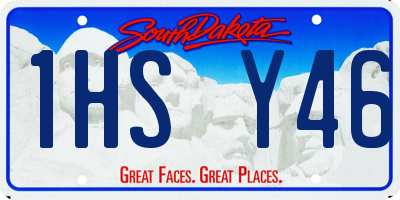 SD license plate 1HSY46
