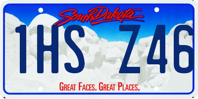 SD license plate 1HSZ46
