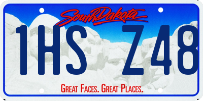 SD license plate 1HSZ48