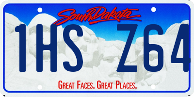 SD license plate 1HSZ64