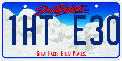 SD license plate 1HTE30