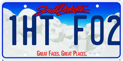 SD license plate 1HTF02