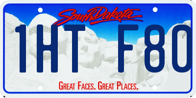 SD license plate 1HTF80