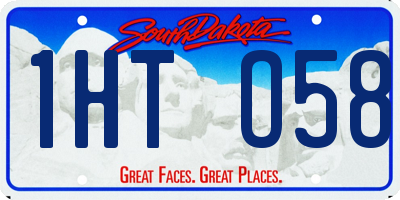 SD license plate 1HTO58