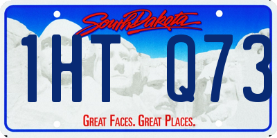 SD license plate 1HTQ73