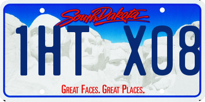 SD license plate 1HTX08