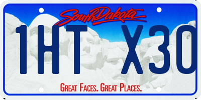 SD license plate 1HTX30