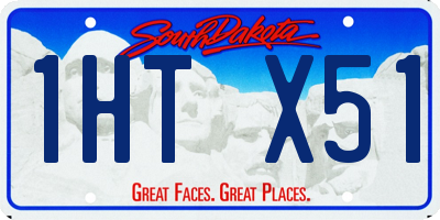 SD license plate 1HTX51