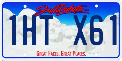 SD license plate 1HTX61