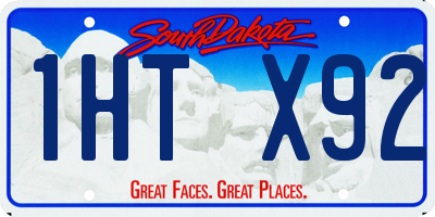 SD license plate 1HTX92
