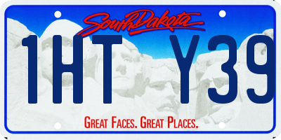 SD license plate 1HTY39