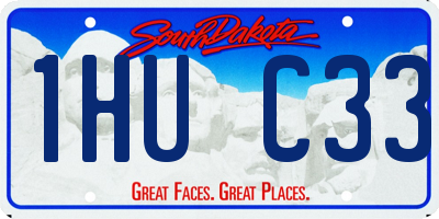 SD license plate 1HUC33