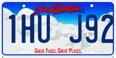 SD license plate 1HUJ92