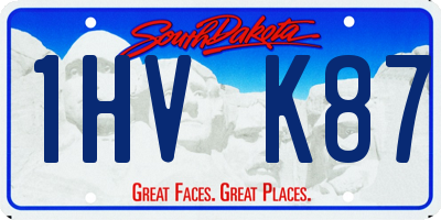 SD license plate 1HVK87