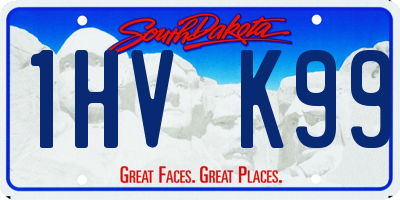 SD license plate 1HVK99