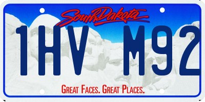 SD license plate 1HVM92
