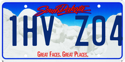 SD license plate 1HVZ04