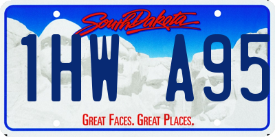 SD license plate 1HWA95