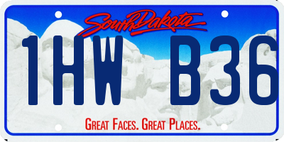 SD license plate 1HWB36