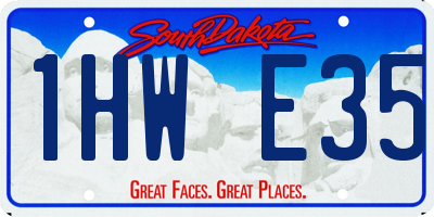 SD license plate 1HWE35