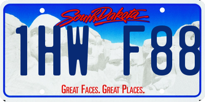 SD license plate 1HWF88
