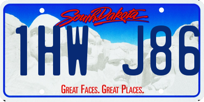 SD license plate 1HWJ86