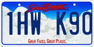 SD license plate 1HWK90