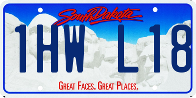 SD license plate 1HWL18