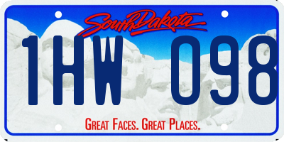 SD license plate 1HWO98