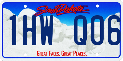SD license plate 1HWQ06