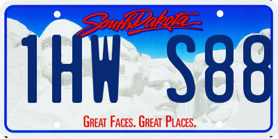 SD license plate 1HWS88