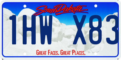 SD license plate 1HWX83
