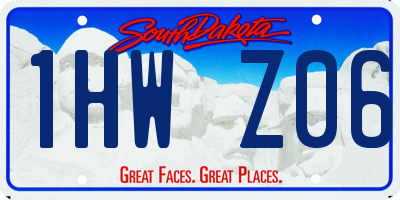 SD license plate 1HWZ06