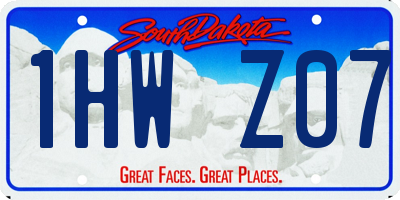 SD license plate 1HWZ07