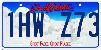 SD license plate 1HWZ73