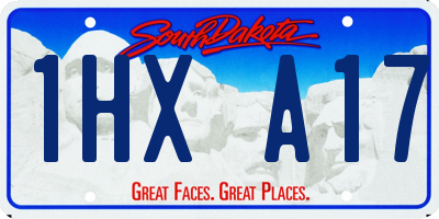 SD license plate 1HXA17