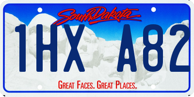 SD license plate 1HXA82