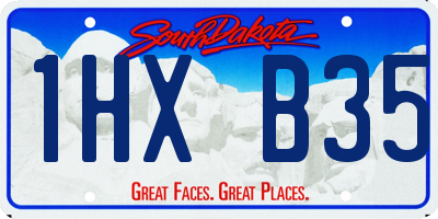 SD license plate 1HXB35