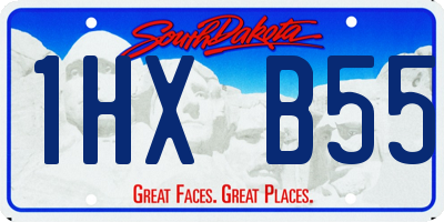 SD license plate 1HXB55